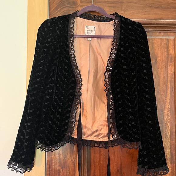 *RARE Nanette Lepore Velvet Bow Jacket - Picture 2 of 6